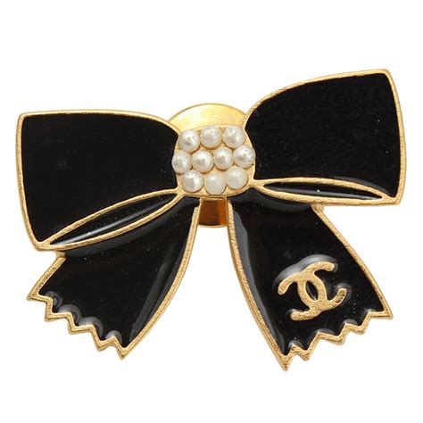 chanel black pearl brooch|chanel brooch cheap.